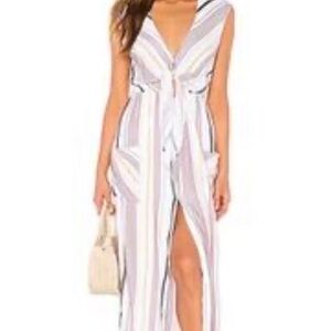 Tavik Striped Sleeveless cutout romper